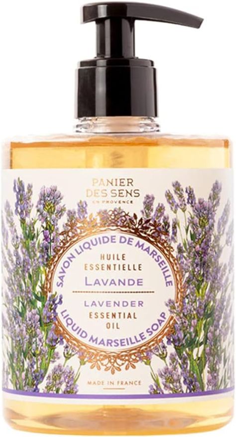 Panier des Sens - Liquid Hand Soap - Lavender Hand Wash – Active Ingredient Coconut Oil - Savon de Marseille Made in France - Organic Hand Wash 97% Natural Ingredients - Vegan Soap 500ml : Amazon.co.uk: Beauty Moisturizing Hand Soap, Room For Tuesday, Lavender Perfume, Marseille Soap, Liquid Hand Soap, Lavandula Angustifolia, Bath Soap, Natural Fragrances, Liquid Soap