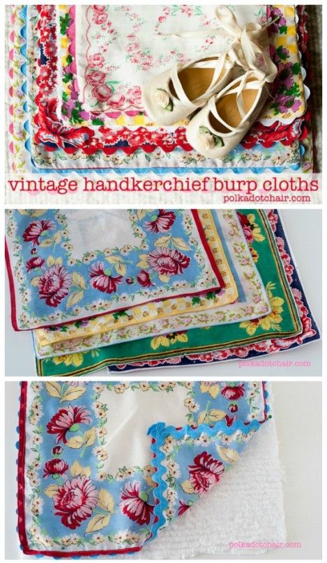 Repurpose Old Embroidery, Things To Make With Vintage Hankies, Old Hankerchief Projects, Old Handkerchief Ideas, Vintage Handkerchiefs Crafts Ideas, Old Hankies Projects, Repurpose Handkerchiefs, Handkerchief Ornaments, Hankies Ideas