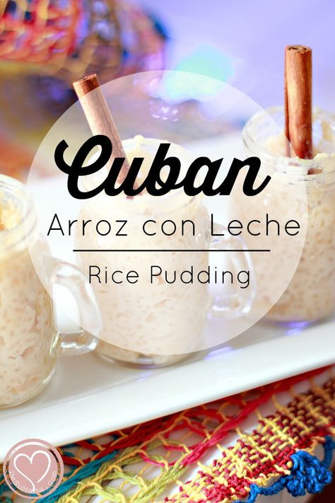 Traditional Hispanic Recipes of Cuban Arroz con Leche - Rice Pudding Senor Rico Rice Pudding Recipe, Cuban Arroz Con Leche, Cuban Recipes Dessert, Easy Hispanic Recipes, Cuban Deserts, Spanish Rice Pudding Recipe, Cuban Rice Pudding Recipe, Rice Pudding With Condensed Milk, Pudding With Condensed Milk