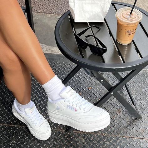 Reebok Club C Extra Women's Shoes - White | Reebok US Reebok Shoes Outfit, Reebok Club C Extra, Rebook Shoes, Reebok White Sneakers, Reebok Shoes Women, White Shoes Outfit, Casual White Sneakers, White Sneakers Outfit, Sneaker Outfits Women