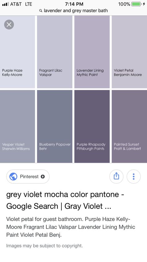 Lavender Grey Wall Paint, Behr Purple Gray Paint Colors, Light Purple Hallway, Purplish Gray Paint, Pale Purple Paint Colors, Grayish Purple Paint, Lavender Gray Paint, Purple Toned Grey Paint, Gray And Lavender Bedroom