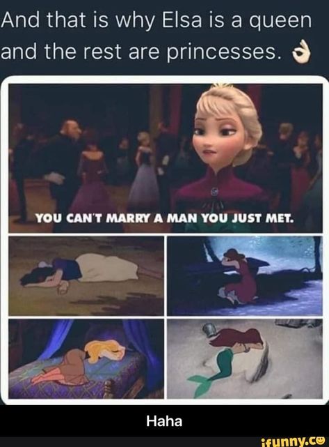 Found on iFunny Disney Princess Memes, Laughing Funny, Disney Theory, Funny Disney Memes, Funny Disney Jokes, Disney Jokes, Queen Elsa, Crazy Funny Memes, Disney Memes