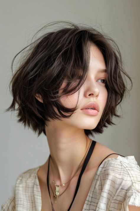 Short Hair Not Styled, French Bob No Fringe, Hair Styles For Short Hair Women, Cute Short Hair Cuts For Women, Woman’s Haircuts, French Bob Asian Hair, Women’s Short Hair Styles, Woman’s Short Haircut, Hair Cuts Women Short