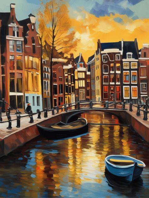 Amsterdam Poster, Netherlands Poster, Canal Poster, City Poster, Travel Poster, Wall Art, Home Decor, Dutch Poster, European Poster. Netherlands Poster, Amsterdam Poster, Poster City, Poster Travel, Tulip Fields, City Poster, Country Landscaping, Vintage Oil Painting, Art Pricing