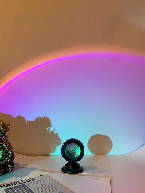 1pc Mini Table Lamp, Sunset & Rainbow Projection Lamp, Usb Atmosphere Decoration For Sunset PhotographyI discovered amazing products on SHEIN.com, come check them out! Sunset Rainbow, Projection Lamp, Sunset Lamp, Mini Table Lamps, Mini Table, Birthday Board, Light Project, Dream Bedroom, Amazing Products