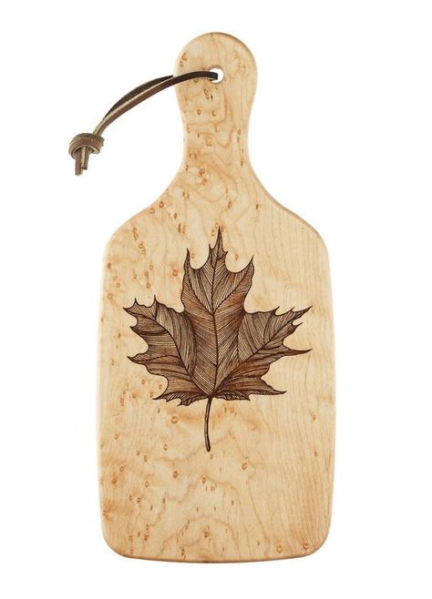 Woodburning Art, Wood Burning Crafts, Laser Etching, Serving Board, Dream Kitchen, Wood Burning, Maple Leaf, Etching, Wood Signs