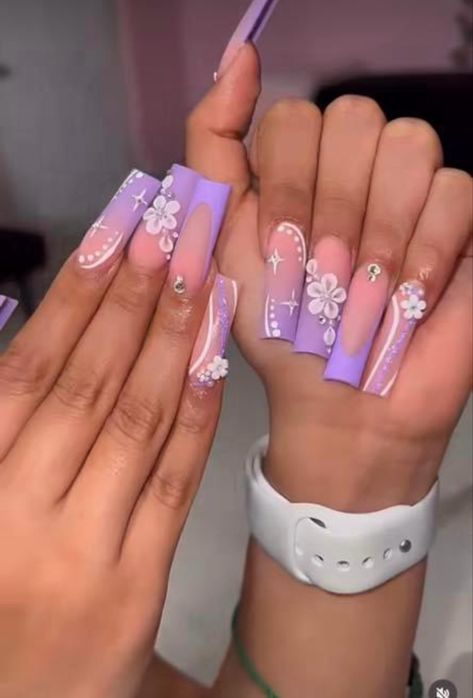 Purple Toe Nails, Rave Nails, Quinceanera Nails, Purple Glitter Nails, Classic Nail, Purple Acrylic Nails, Nail Looks, Stunning Nail Designs, Prom Inspo