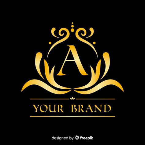 Golden elegant logo template Free Vector | Free Vector #Freepik #freevector #freelogo #freebusiness #freegold #freeornament Sewing Logo Design, Desain Merek, Sewing Logo, Logos Retro, Logo Design Love, Logo Design Inspiration Creative, S Logo Design, Free Logo Templates, Logo Design Free Templates