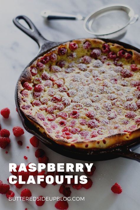 Raspberry Clafoutis Recipe, Dessert For Summer, Clafoutis Recipes, Raspberry Recipes, Berry Fruit, Easy Dessert, French Inspired, Sugar And Spice, Summer Desserts