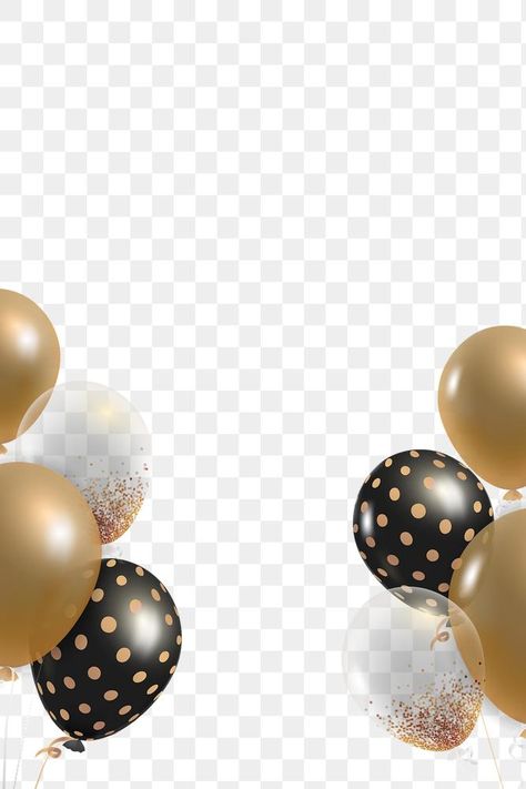 Baloon Garland, Border Frame Png, Happy Birthday Logo, Balloon Png, Baby Food Jar Crafts, Birthday Background Design, Photoshop Png, Halloween Party Balloons, Black And Gold Balloons