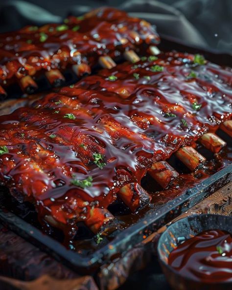 Apperecipes Community | 🍖 BBQ Ribs 🍖 | Facebook Bbq Ribs, Bbq Ribs Aesthetic, Cookout Aesthetic, Buffalo Ribs, Bbq Aesthetic, Family Bbq, Homemade Bbq, Wedding Plan, Wedding Food