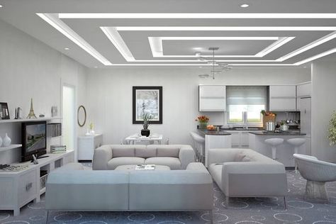 درج السلم, Ruang Tv, Tv Mounted, Gypsum Ceiling Design, Drawing Room Interior, False Ceiling Living Room, Interior Ceiling Design, Pop Ceiling Design, House Ceiling Design