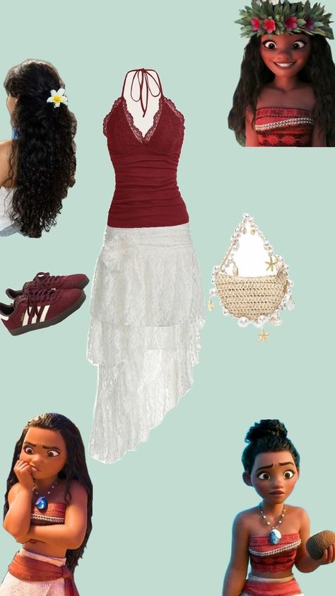 Moana Outfit, Halloween Costumes Friends, Princess Outfits, Moana, Girl Cartoon, Disneyland, Halloween Costumes, Halloween, How To Wear