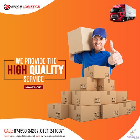 We provide a high-quality logistics service in the UK and EU! The team at Space Logistics offers customers such a fantastic experience. Get in touch to see how you can send on-time deliveries of your parcels or cargo in areas under Birmingham, Coventry, Glasgow, Leicester, Liverpool, Manchester, Slough, and Southampton also EU for the last many years. Book it on 07459034207 or 01212410371. Folder Cover Design, Illustrator Design Tutorial, Furniture Ads, Digital Marketing Design, Parcel Delivery, Graphic Design Ads, Social Media Poster, Packers And Movers, Creative Poster Design