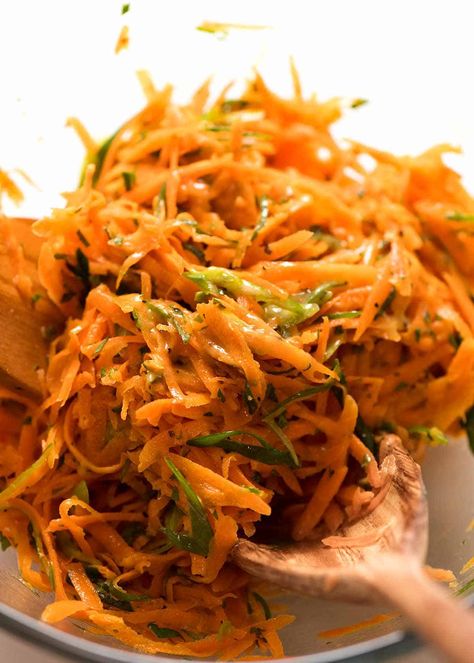 Dijon Mustard Dressing, Grated Carrot Salad, Honey Dijon Dressing, Carrot Salad Recipes, Dijon Dressing, Juicy Baked Chicken, Roasted Garlic Chicken, Honey Dijon, Recipetin Eats