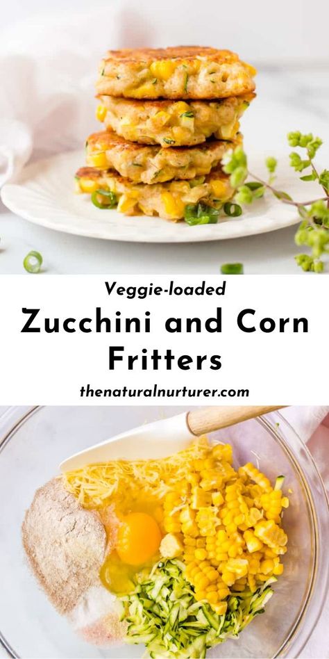 Zucchini And Corn Fritters, Zucchini Corn Fritters, Corn Fritter Recipes, Veggie Fritters, Hospital Food, Zucchini Corn, Summer Veggies, Corn Fritters, Fritter Recipes