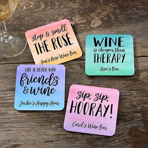 Sublimation Coasters Ideas, Funny Coaster Quotes, Wine Bag Quotes, Coaster Quotes, Tipsy Girl, Coasters Ideas, Coasters Photo, Personalized Wood Coasters, Resin Stickers