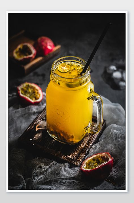 Passion Fruit Drink Food Photography Picture#pikbest#Photo#Food Juice Glass Photography, Juice Videography, Juice Wallpaper, Beverage Photography Ideas, Food Photography Fruit, Healthy Juice Drinks, Dark Food Photography, Food Art Photography, Fruit Photography