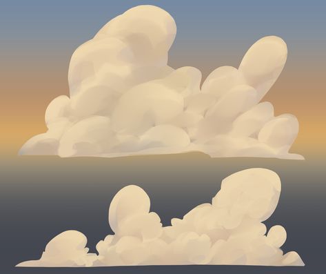 Cloud Concept Art, Clouds Concept Art, Stylized Clouds, Cloudy Evening, Cloud Illustration, Cartoon Clouds, Cloud Gaming, Game Dev, Macau