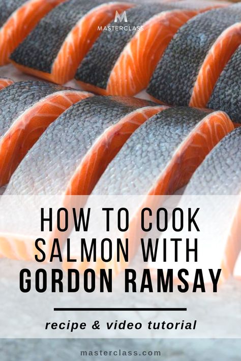 Gordon Ramsay Salmon, Whole Salmon Recipe, Gordon Ramsay Home Cooking, Minestrone Recipe, Gordon Ramsay Dishes, Gorden Ramsey, Vegetable Minestrone, Chef Ramsey, Top Chef Recipes