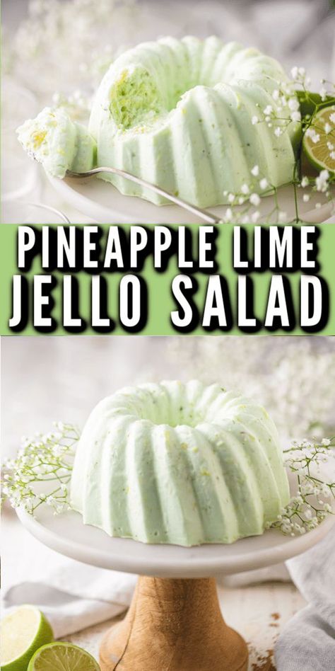 Lime Jello Salad With Cream Cheese And Pineapple, Lime Jello Mold Recipes, Cranberry Jello Salad With Pineapple, Lemon Pineapple Cream Cheese Jello Salad, 7up Jello Salad Recipe, Lime Jello Salad With Cream Cheese, Pineapple Jello Dessert, Jello Salad Recipes With Cool Whip, Jello Recipes With Cool Whip