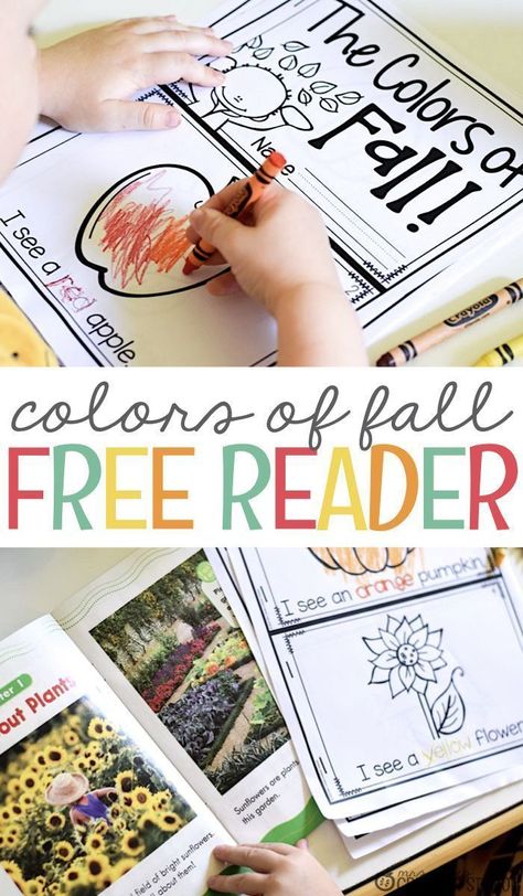 Fall Reading Activities, Fall Kindergarten, Colors Of Autumn, Colors Of Fall, Kindergarten Resources, Easy Arts And Crafts, Fallen Book, Emergent Readers, Favorite Season