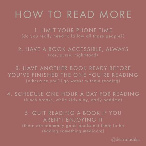 How To Read More: Five Guaranteed Ways to Increase Your Reading | Dear Mushka | I'm often asked how I read as much as I do (my goal is a book a week) and wanted to share my tips as well as two current reads here! #Motivation #reading #personalgrowth Reading Routine Ideas, How To Make Time To Read, Cold Reading Tips, How To Read Books Tips, How To Read A Book In A Day, How To Make Reading A Habit, Things To Read Before Bed, How To Get Motivated To Read, Reading Books Motivation