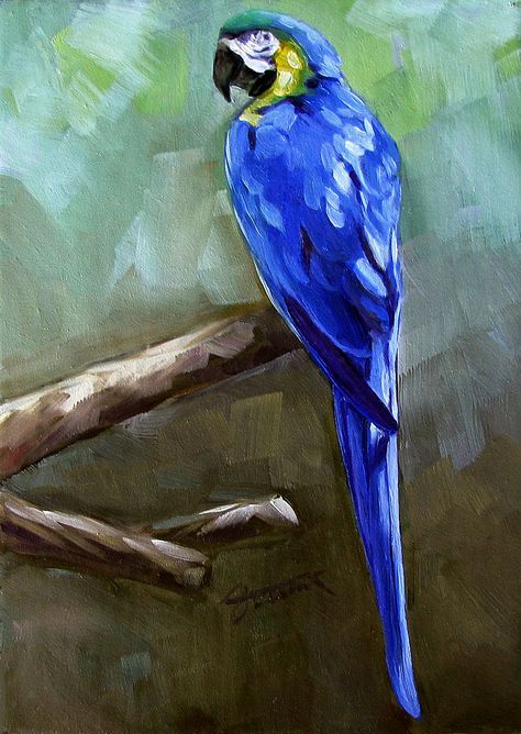 watercolor blue parrot | Painting, A Moment Famous Oil Paintings, Parrot Drawing, Parrot Painting, Blue Parrot, Oil Paintings On Canvas, Parrots Art, Paintings Famous, Impasto Painting, Paintings On Canvas