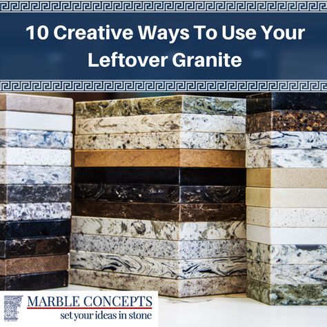 Extra Granite Ideas, Granite Samples Crafts, Granite Diy Projects, Granite Leftover Ideas, Repurpose Granite Scraps, What To Do With Leftover Granite, Quartz Remnants Ideas, Marble Leftovers Ideas, Repurpose Granite Countertop