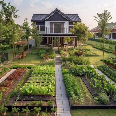 Japanese Countryside House, House With Garden, Two Story House Design, Castle Home, Dream Life House, Dream Kitchens Design, Big Garden, Farm Design, Countryside House