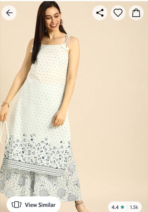 Sleeveless Kurti, Kurta Design, White Kurta, Kurti Set, Designer Kurtis, Cotton Kurta, Weave Fabric, Ethnic Dress, Design Geometric