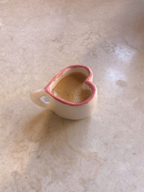 espresso heart shaped cup Coffee, Ios 17, Gravy Boat, A Heart, Sugar Bowl Set, A Coffee, Ios, Coffee Mug, Mug