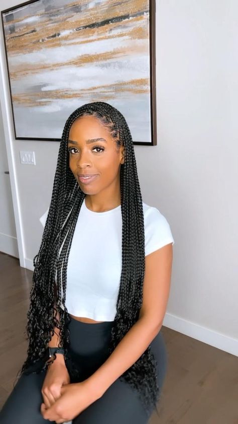 LIGHT WEIGHT MEDIUM BRAIDS/ LONG LIGHT WEIGHT KNOTLESS BRAIDS in 2022 | Single braids, Long braids, Goddess braids Medium Braids, Braids Hairstyles For Black Women, Braids Long, Big Box Braids Hairstyles, Goddess Braids Hairstyles, Single Braids, African Hair Braiding Styles, Braided Cornrow Hairstyles, Box Braids Hairstyles For Black Women