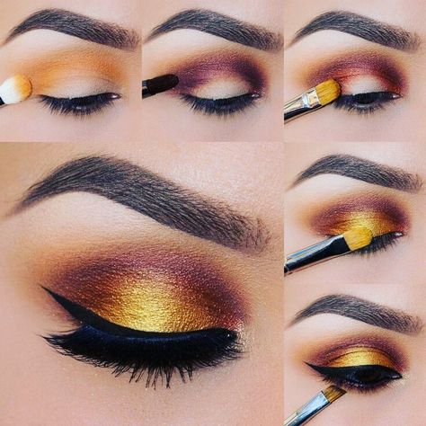 Step by Step Makeup | Fashion Fox Extreme Make-up, Easy Eye Makeup Tutorial, Fall Eye Makeup, Eyeliner Tips, Mekap Mata, Alat Makeup, Makeup Sephora, Make Up Tutorials, Smink Inspiration