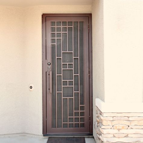 Iron Doors Modern, Grill Doors, Teralis Jendela, Security Door Design, Iron Security Doors, Modern Window Grill, Pintu Interior, Steel Gates, Home Window Grill Design