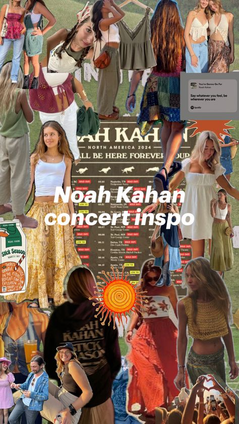 #noahkahan #concert outfit inspo collage Noah Kahan Outfit Inspo Collage, Noah Kahan Concert Outfit, Noah Kahan Concert, Inspo Collage, Granola Girl Outfits, Concert Outfit Inspo, Outfit Preppy, Concert Outfit Summer, Noah Kahan