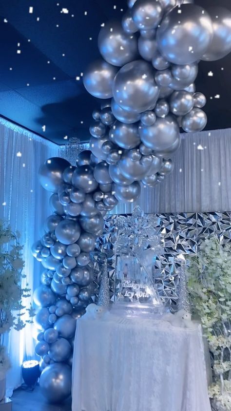 mypartyqueen_ on Instagram: La’Keyia’s Icy 40th Thank you @blondebombshell4real for choosing us. www.mypartyqueen.com 248-234-4251 @imagesofheavenevents… Diamonds Birthday Party Theme, Diamond Theme Birthday Party, Icy Birthday Theme, Diamond Jubilee Theme Party, Diamond Party Theme, Diamond Birthday Theme, Diamond Theme Party Ideas, Diamond Jubilee Birthday, Glitz And Glam Party Theme