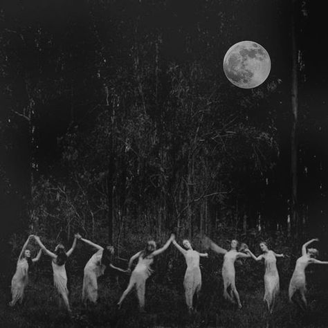 Coven 🌛🌕🌜 . . . . . . .#coven #instagoth #instawitch #witch #witchcraft #black #moon #aesthetic #aesthetics #goth #gothic #magic #summoning… Dancing In The Woods, Baba Jaga, Season Of The Witch, Beltane, Witch Aesthetic, Witchy Woman, Coven, In The Woods, Dark Art