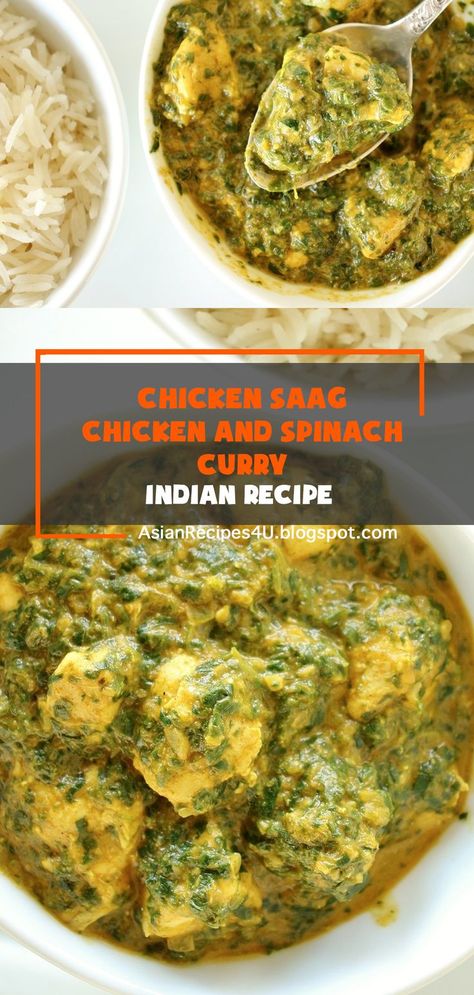 Saag Chicken, Chicken Saag, Beef And Mushroom Pie, Palak Chicken, Indian Takeout, Saag Recipe, Indian Chicken Recipes, Make From Scratch, Spinach Curry