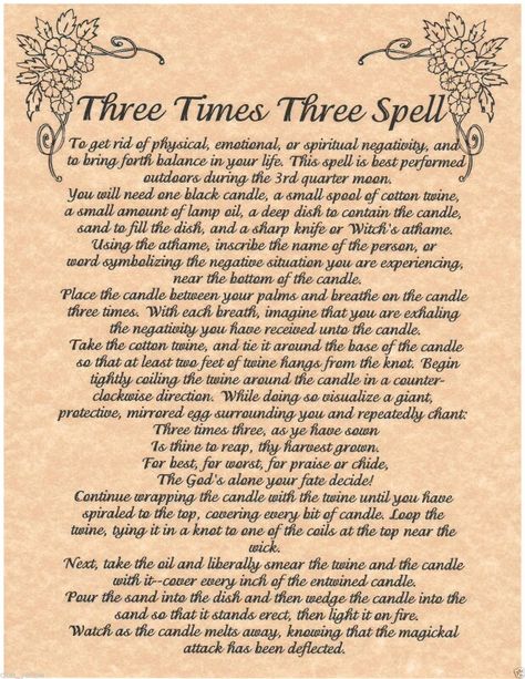 3 x 3 spell Real Witchcraft, Book Of Shadows Pages, Witchcraft Spells For Beginners, Real Witches, Spells For Beginners, Magia Das Ervas, Wiccan Magic, Magic Spell Book, Magick Spells