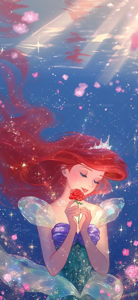 Mermaid Cartoon Wallpaper, Arial Princess Aesthetic, Disney Ariel Aesthetic, Disney Princess Ariel Wallpaper, Little Mermaid Wallpaper Aesthetic, Wallpapers Iphone Fondos Disney, Ariel Wallpaper Iphone, Aesthetic Disney Princess Pictures, Disney Princess Wallpaper Aesthetic