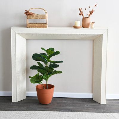 No Fireplace Mantel, Fireplace Surround, Modern Mantel, Wood Fireplace Surrounds, Simple Fireplace, Fireplace Mantel Surrounds, Mantel Surround, White Fireplace, Mounted Shelves