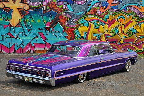 Cars Lowrider, Lowrider Arte, Impala Car, Impala Lowrider, Lowrider Magazine, Chevy Motors, 64 Impala, Lowrider Trucks, Lowrider Art