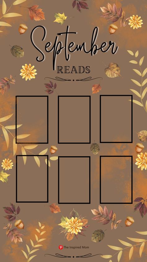 Monthly Reading Tracker, September Reading, Bingo Books, January Books, Tracking Reading, Planner Calendar Printables, Book Review Template, Book Reading Journal, Month Of September