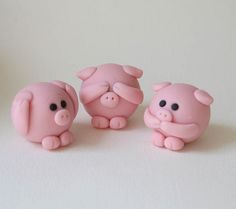 Mis hermanos Fondant Animals, Tanah Liat, Polymer Clay Animals, Fondant Figures, Cute Polymer Clay, Clay Animals, Clay Miniatures, Cute Clay, Fimo Clay