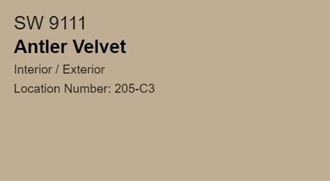 Antler Velvet, Velvet Interiors, Exterior House Colors, Antlers, One Color, House Colors, Interior And Exterior, Paint Colors, House Exterior