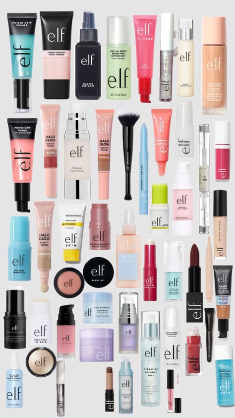 Elf Makeup Routine, Elf Skin Care, Best Elf Makeup, Elf Cosmetics Makeup, Best Elf Products, Elf Skincare, Elf Make Up, Acne Safe Makeup, Preppy Birthday Gifts