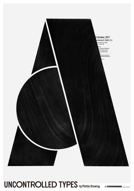 Uncontrolled Types by Plotter Drawing | Graphics Typography by SHA | Award-winning Posters | D&AD Japan Typography Design, Awards Branding, Sharp Typography, Type As Image, Shape Typography, A Typography Design, Ruth Asawa, Graphic Artist Designer, A Typography