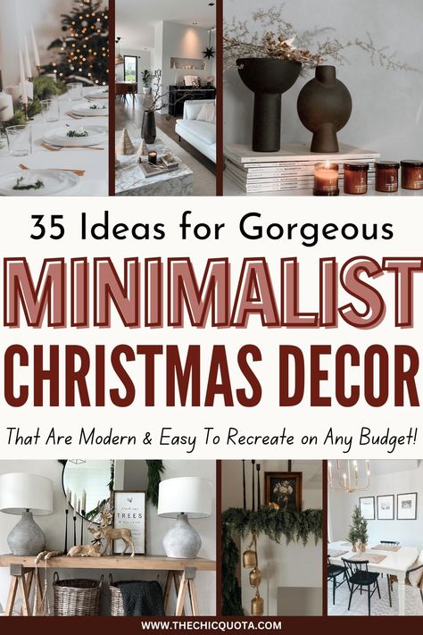 Minimalist Christmas Decor: 35 Beautiful Ideas For A Modern Holiday Look in 2024 - The Chic Quota Modern Kitchen Christmas Decor, Tasteful Christmas Decor, Minimalist Christmas Decorations, Modern Boho Christmas Decor, Minimalist Christmas Decor Ideas, Modern Table Centerpieces, Holiday Living Room Decor, Minimalist Holiday Decor, Classy Christmas Decor