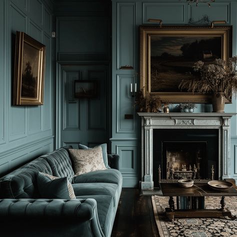 38 Timeless Modern Victorian Living Room Design Ideas Modern Victorian Decor Bedroom, Victorian Fireplace Ideas, Dark Green Living Room Ideas, Modern Victorian Living Room, Victorian Living Room Decor, Edwardian Living Room, Victorian Fireplaces, Green Living Room Ideas, Ornate Side Table